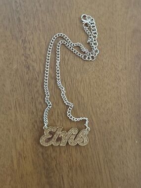 Elvis Presley Name Script Necklace